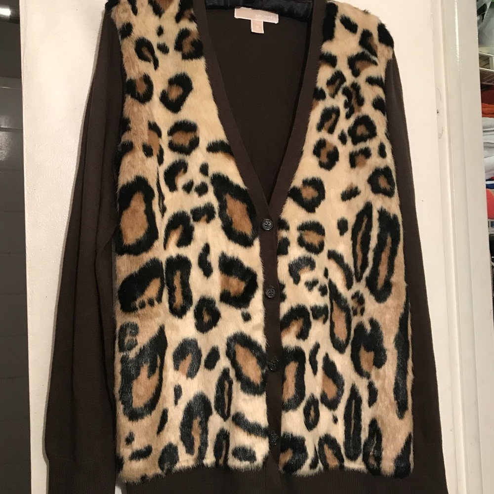 (NWOT) 🎈1 hour sale🎈Michael Kor Leopard Cardigan